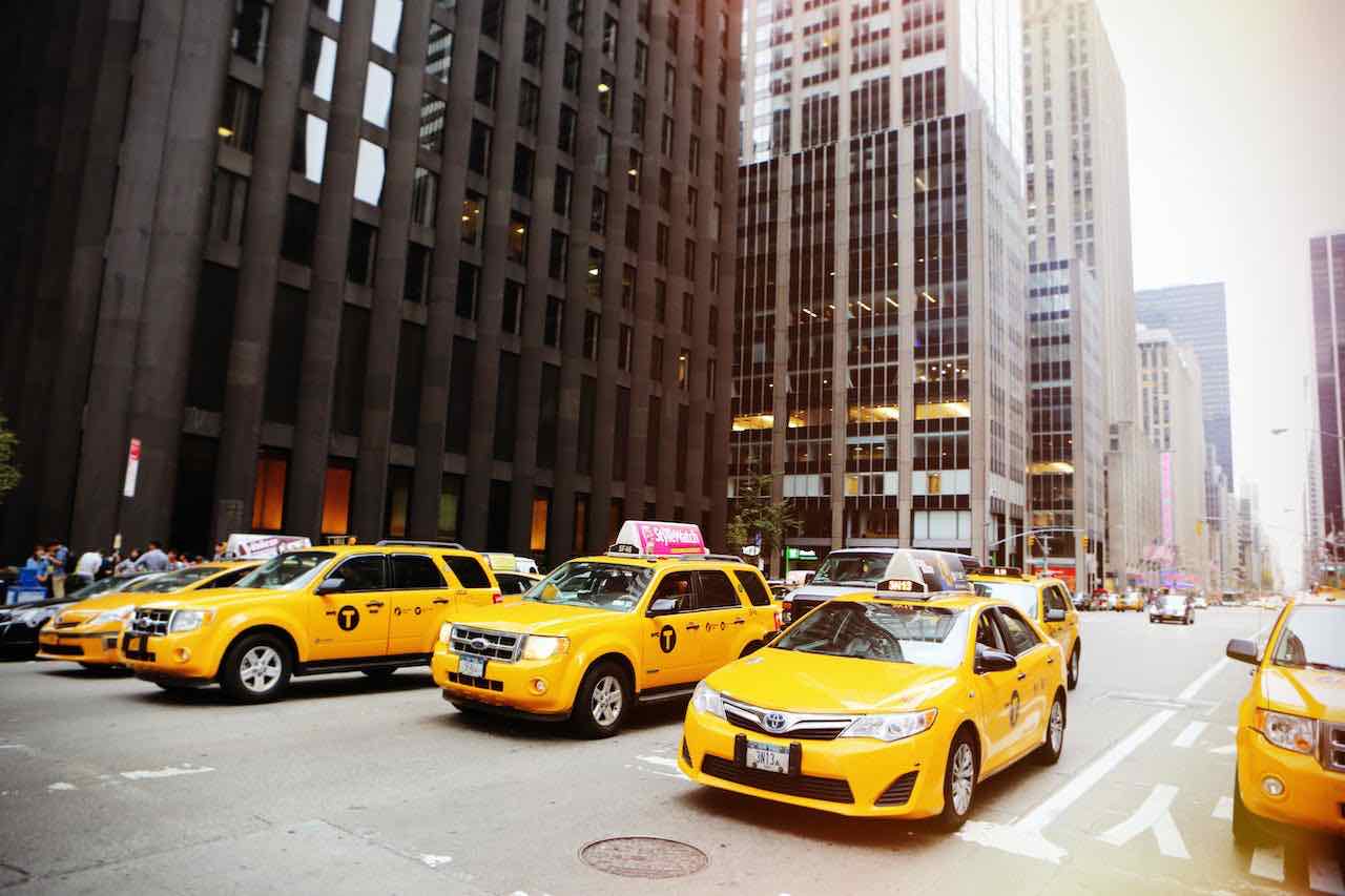 Żółte taksówki w Nowym Jorku